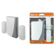 Звонок беспроводной на батарейках ЗББ-12/1-2М (2 мелодии, кнопка IP44, 3х1.5В АА, 2 кнопки)  ...TDM SQ1901-0006