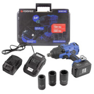 Гайковерт ударный аккумуляторный 3/4''+набор головок ударных глуб. 27,30,32мм, 2АКБ 5.0А/ч, 20В, LI-...Forsage F-WT02F1162