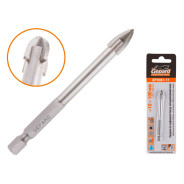 Сверло по кафелю/стеклу 10х100mm четырехкромочное шестигр.  ...GEPARD GP2081-11