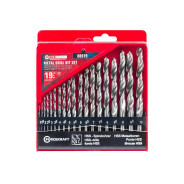 Набор сверл по металлу HSS, 19пр. 1-10мм  Forsage F-DBS19
