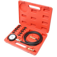 Тестер давления масла в комплекте с резьбовыми переходниками 12пр.(0-10Bar), в кейсе  ...Forsage F-912G1