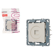 Розетка компьютерная 1xRJ45 (скрытая, механизм, Cat5e) бежевая, Steen  ...LEIDEN ELECTRIC 806102