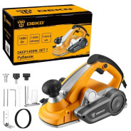 Рубанок, 1400Вт, 15000 об/мин, нож 110мм, срез 0-3,5 мм,  DEKO DKEP1400W SET1...Deko 083-1073