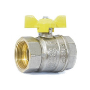 Кран шаровый 1" вн.-вн. бабочка (ГАЗ) PN 40  LD LD.47.350.25