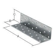 Уголок крепежный равносторонний 60х40x40 mm KUR белый цинк  STARFIX SMP-26036-1