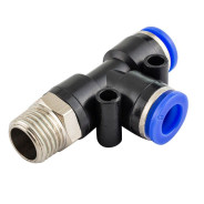 Фитинг Т-образный для пластиковых трубок 8мм с наружной резьбой 1/4"  ...Forsage F-SPD08-02