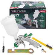 Краскораспылитель пневматический с верхним пластиковым бачком 600мл , сопло 1.3мм,  ...Rock FORCE RF-SG-1047