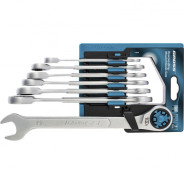 Набор ключей комбинированных трещоточных, СRV, 7 шт., 8- 19mm  ...Gross 14859