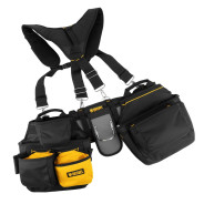 Пояс монтажника усиленный, с лямками, сумки поясные, держатель для молотка  ...DENZEL 90290