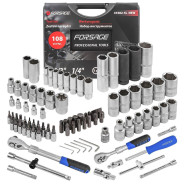 Набор инструментов 108пр. 1/4", 1/2" (6гр.)  Forsage F-41082-5L NEW