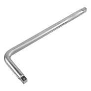 Вороток Г-образный, 450*150 мм, квадрат 3/4", CrV, матовый хром  ...DENZEL 14069