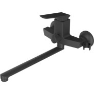 Смеситель для ванны (Lt) D35, серия Lily черный, (На стену, Длинный поворотный L-излив) a-five ...A-five A5-1233