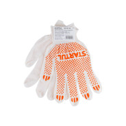 Перчатки х/б с ПВХ "Точка" 13класс с логотипом  STARTUL ST7193
