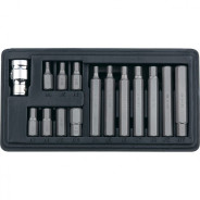 Набор бит HEX, шестигранный хвостовик 1/2'', CrV, 10 mm, 15 пред.  Stels 11313