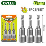Торцевая магнитная насадка 13x65 мм   (3 шт)DYLLU DTWR2K13