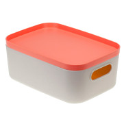 Ящик для хранения с крышкой ИНФИНИТИ 20х14х8.5 см (коралловый)  ...IDEA М2345