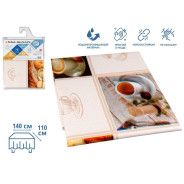 Клеенка столовая, нетканая основа с ПВХ покр., коллекция "DECO", 140х110 см.  ...PERFECTO LINEA 11-165295