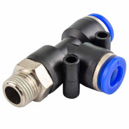 Фитинг Т-образный для пластиковых трубок 6мм с наружной резьбой 1/8"  ...Forsage F-SPD06-01