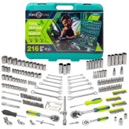 Набор инструментов в пластиковом кейсе (216 предметов)  FORSandTUNE FORSandTUNE-38841