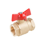 Кран шаровый 1/2" внутренняя-внутренняя резьба бабочка PN1.6 МПа, 11Б27п5  ...Цветлит ЦРБ0039