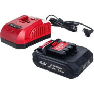 Аккумулятор 18V 2.0 Ah (1 шт) + зарядное устройство (1 шт),  ELITECH 1820.131800-A1