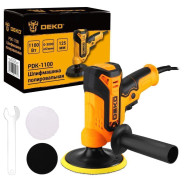 Полировальная машина , 220 В,1100 Вт, 0-3000 об/мин,  диск- 125 мм, DEKO PDK-1100...Deko 085-1063