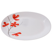 Блюдо стеклокерамическое, 320 мм, овальное, серия Цветок вишни, (Collection Ivory)  ...DIVA LA OPALA 13-132025