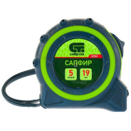 Рулетка Сапфир, двухкомпонентный корпус, 5 м х 19 мм  Сибртех 32581