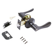 Защелка врезная межкомнатная 8531 BK BL черная фикс СТАНДАРТ  ...УЗК 13405