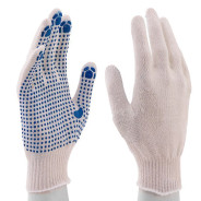Перчатки трикотажные, с ПВХ точкой, 10 класс  67715