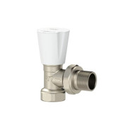 Кран вентильный угловой 1/2" вн.-нар. для радиатора с ручкой, РТП  ...РосТурПласт 28500