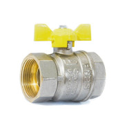 Кран шаровый 1/2" стандарт вн.-вн. бабочка (ГАЗ) PN 40  LD LD47.350.15
