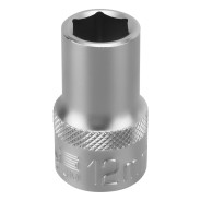 Головка торцевая удлиненная, 12 мм, 6-гранная, CrV, под квадрат 1/2",  ...Stels 13845