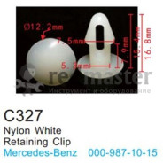 Клипса для крепления внутренней обшивки а/м Мерседес пластиковая (100шт/уп.)  ...Forsage C0327(Mersedes)