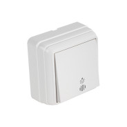 Кнопка дверная, с подсветкой, открытая, белая, BRON, 10 A, 250 V, IP 20,  ...MUTLUSAN 2160 317 0201