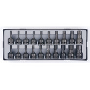 Набор бит-насадок торкс и 6-гранных ударных 20пр. 1/2" (6-гр.: 4-17мм, torx: Т20-Т70)  ...Force 4205