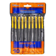 Набор надфилей разнопрофильных 140мм, 10пр.  MEGATOOLS MT-6163
