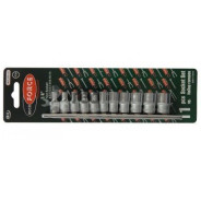 Набор головок 1/4", 4-13мм, 11пр. 12гр. на планке  Rock FORCE RF-2111-9