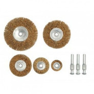 Щётки-крацовки торцевые со стержнем (5шт)  6990VOREL 06990