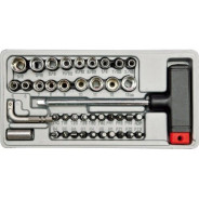 Отвёртка Т-образная + биты (41пр.) CrV  VOREL 65150