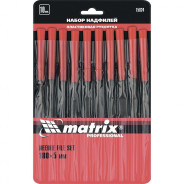 Набор надфилей, 180 х 5 mm, 10 шт., пластиковые рукоятки  Matrix 15824