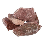 Камень Кварцит малиновый, колотый, в коробке по 20 кг  БАННЫЕ ШТУЧКИ 3715