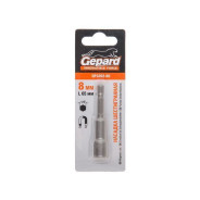 Насадка шестигранная магнитная 8х65mm (Hex Shank Hexagon бита с торцевой головкой сталь S2 магнитная...GEPARD GP3202-65
