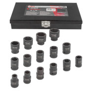 Головки ударные, набор 15пр., 1/2" 6гр. (10-32мм)  FORCEKRAFT FK-4159-5MPB