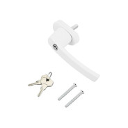 Ручка с ключом+кнопка для пластиковых окон  SWH 37.1(02) 9016 Белая (WH008) ЛДМ  ...УЗК 8919