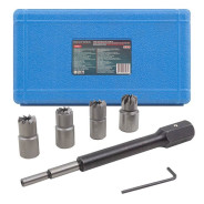 Набор фрез для чистки и восстановления посадочных мест дизельных форсунок 6пр(15х19, 17х17, 17х19, 1...Rock FORCE RF-906G1