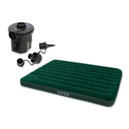 Надувной матрас Queen Prestige, 152х203х22 см + насос на батарейках  ...INTEX 66969