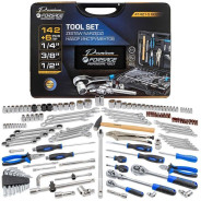 Набор инструментов в пластиковом кейсе (142+6 предметов)  ...Forsage F-41421-5gold