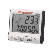Термогигрометр комнатный с часами и функцией будильника  ...REXANT 70-0511