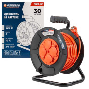 Удлинитель на катушке с розетками 30м (220В)  Forsage F-1004-30